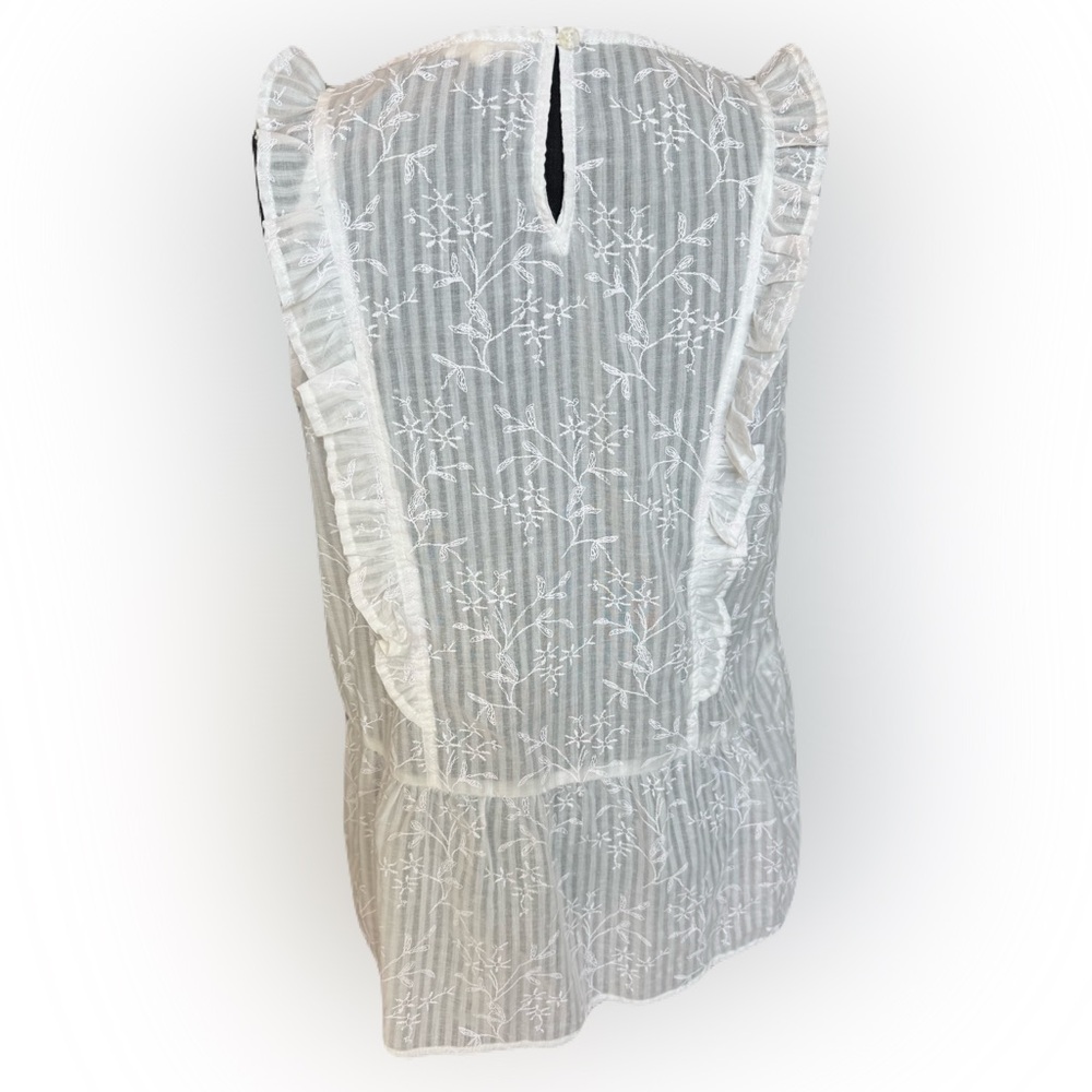 Cottagecore Lightweight Versatile White Ruffle Tank - Picture 3 of 4